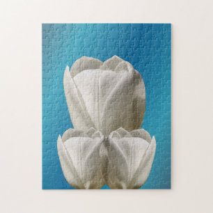 Witte Tulpbloemen Legpuzzel
