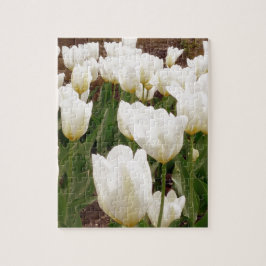 Witte Tulpbloemen Legpuzzel