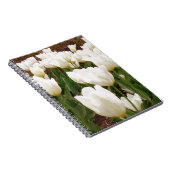 Witte Tulpbloemen Notitieboek (Rechterzijde)