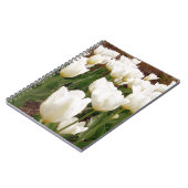Witte Tulpbloemen Notitieboek (Linkerzijde)