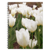 Witte Tulpbloemen Notitieboek (Voorkant)