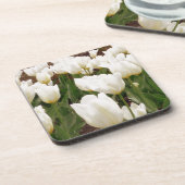 Witte Tulpbloemen Onderzetter (Linkerzijde)