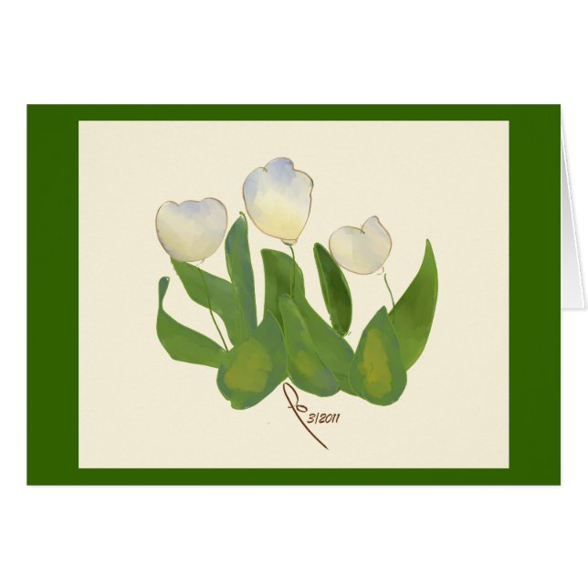 witte tulpen (Voorkant Horizontaal)