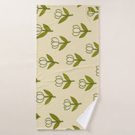 Witte tulpen badhanddoek
