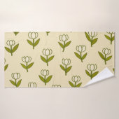 Witte tulpen badhanddoek (Badhanddoek)