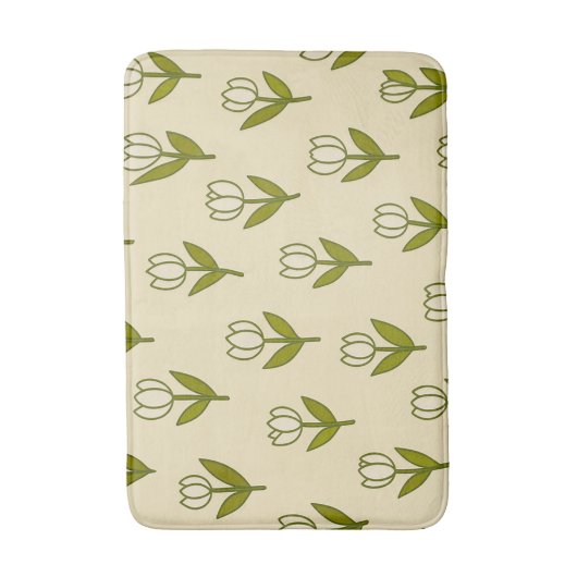 Witte Tulpen Badmat (Voorkant Verticaal)