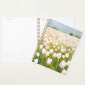 Witte tulpen bloemveld schilderen aquarel planner (Display)