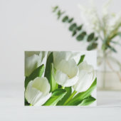 Witte tulpen briefkaart (Staand voorkant)