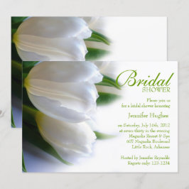 Witte Tulpen bruids douche uitnodiging
