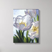 "Witte Tulpen" Canvas Afdruk (Voorkant)