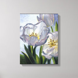"Witte Tulpen" Canvas Afdruk