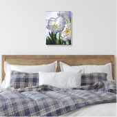 "Witte Tulpen" Canvas Afdruk (Insitu (Slaapkamer))