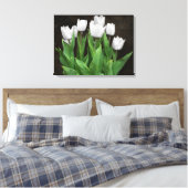 Witte tulpen canvas afdruk (Insitu (Slaapkamer))