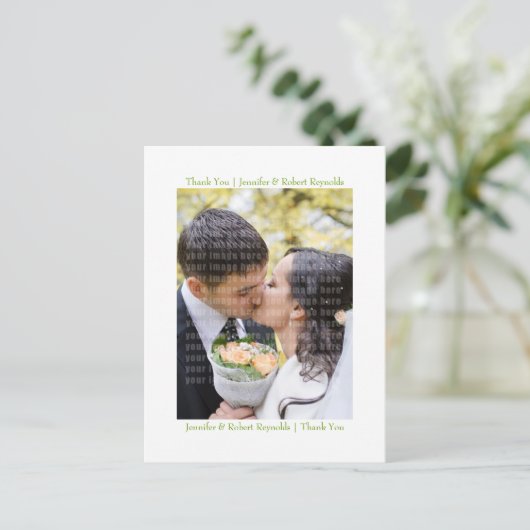 Witte Tulpen Dank u Briefkaart (Staand voorkant)