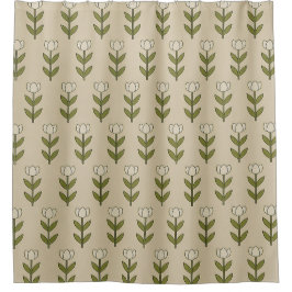 Witte Tulpen Douchegordijn