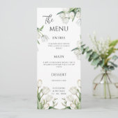 Witte tulpen elegante trouwbloemen menu (Staand voorkant)