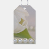 Witte Tulpen en parelhoenders voor Labels Cadeaulabel (Voorkant)