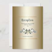 Witte Tulpen Gouden Huwelijksuitnodiging Kaart (Achterkant)