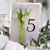 Witte tulpen in melkfles kaart