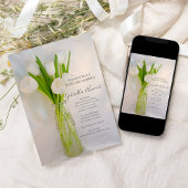 Witte tulpen in melkfles kaart