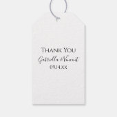 Witte tulpen in melkfles Labels voor het huwelijk Cadeaulabel (Achterkant)