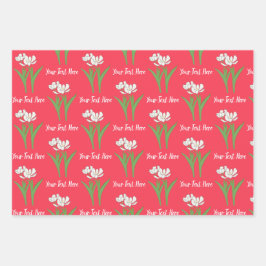 Witte tulpen inpakpapier vel