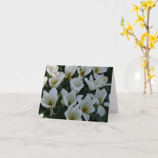 Witte Tulpen Kaart (Gele Bloem)