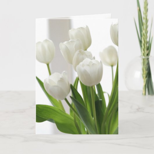 Witte tulpen kaart (Voorkant)