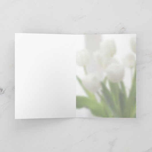 Witte tulpen kaart (Binnen)
