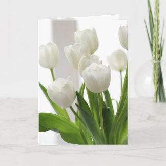 Witte tulpen kaart
