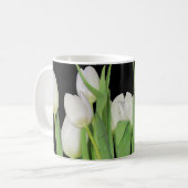 Witte tulpen koffiemok (Voorkant links)