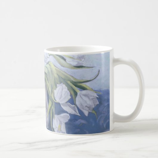 Witte tulpen koffiemok (Rechts)