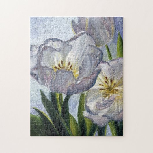 "Witte Tulpen" Legpuzzel (Verticaal)