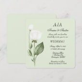 Witte Tulpen lente bruiloft Kaart (Voorkant / Achterkant)