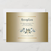 Witte tulpen met gouden bruiloft kaart (Achterkant)