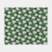 Witte tulpen met groene bladeren fleece deken (Voorkant (Horizontaal))