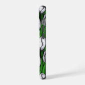 Witte tulpen met groene bladeren iPhone hoesje (Linkerkant)