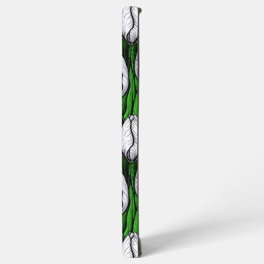 Witte tulpen met groene bladeren samsung galaxy hoesje (Linkerkant)