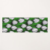 Witte tulpen met groene bladeren yogamat (Voorkant (horizontaal))