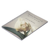 Witte tulpen met groene markeringen notitieboek (Linkerzijde)