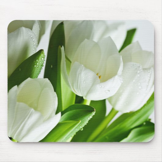 Witte tulpen muismat (Voorkant)