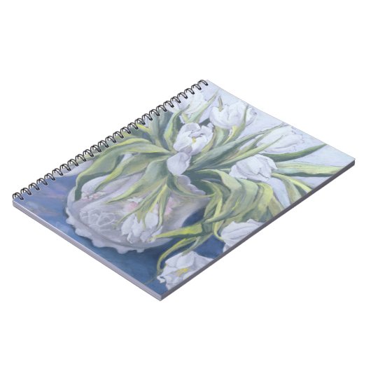 Witte tulpen notitieboek (Linkerzijde)