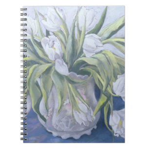 Witte tulpen notitieboek