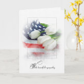 Witte Tulpen op Amerikaanse vlag Kaart (Gele Bloem)