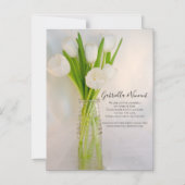 Witte Tulpen op bottelbruiloft Save the Date Magnetische Uitnodiging (Voorkant)
