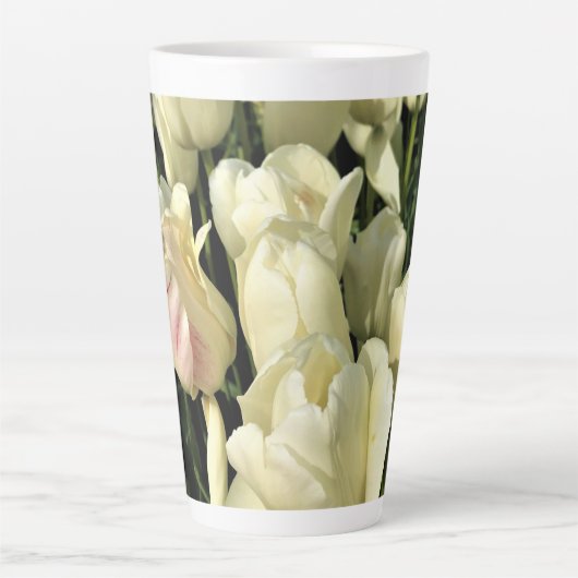 Witte Tulpen, Oregon Latte Mok (Voorkant)