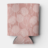  witte tulpen roze achtergrond blikjeskoeler (Voorkant)