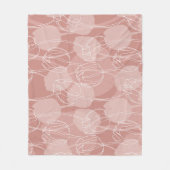  witte tulpen roze achtergrond fleece deken (Voorkant)