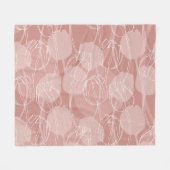  witte tulpen roze achtergrond fleece deken (Voorkant (Horizontaal))