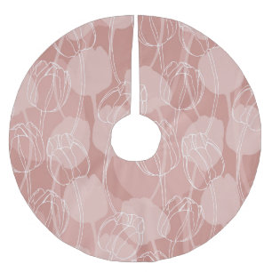 witte tulpen roze achtergrond kerstboom rok